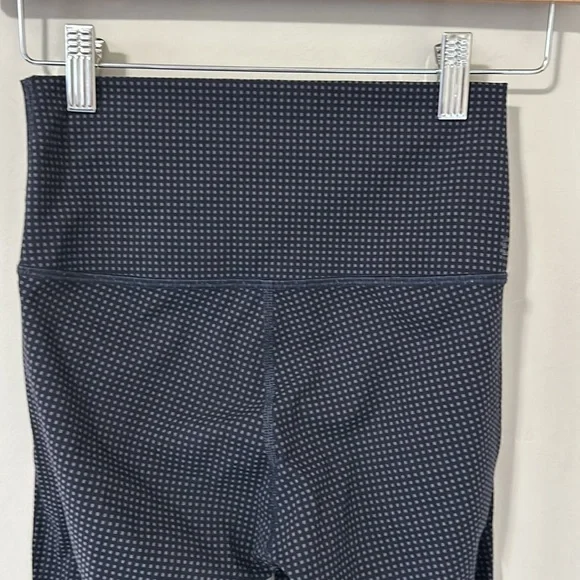 Everlane Perform Leggings Womens Grid High Rise Activewear Black Gray Pant Sz XS